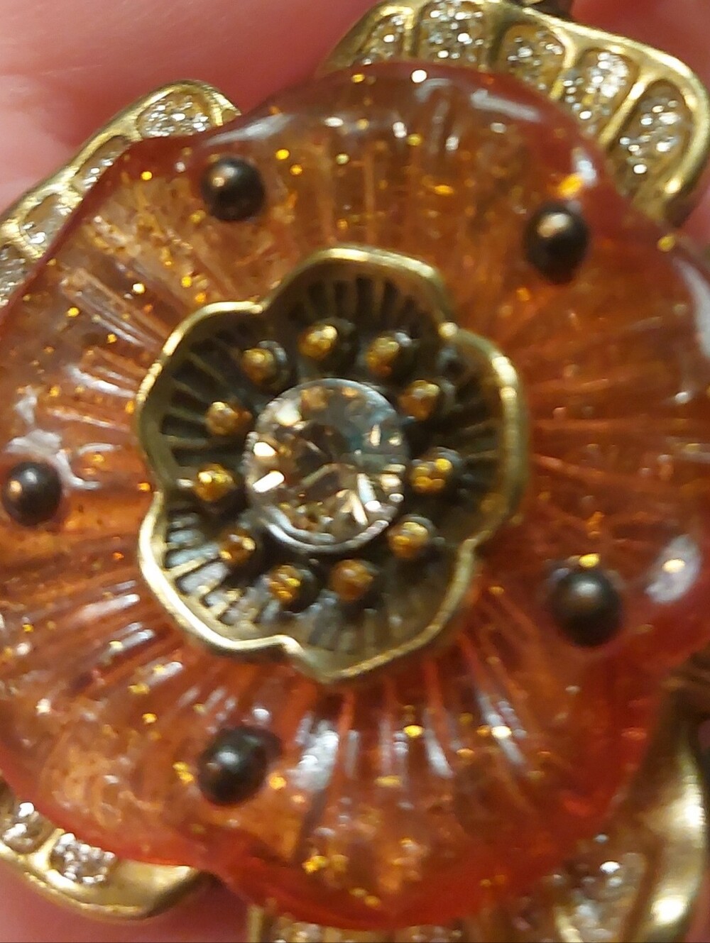 Coach 1941 Crystal Rivet Brass Swarvoski Limited Edition Tea Rose Bag Charm Key - Picture 6 of 6